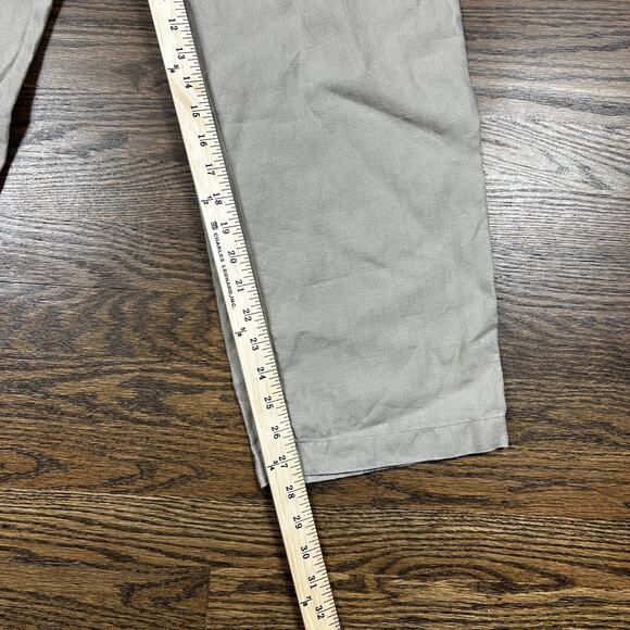 LL Bean Pants Women 12 Brown 100% Linen Elastic Waist Lightweight Coastal Resort - Picture 9 of 11